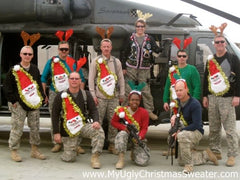 ugly christmas sweater matching sweaters military group
