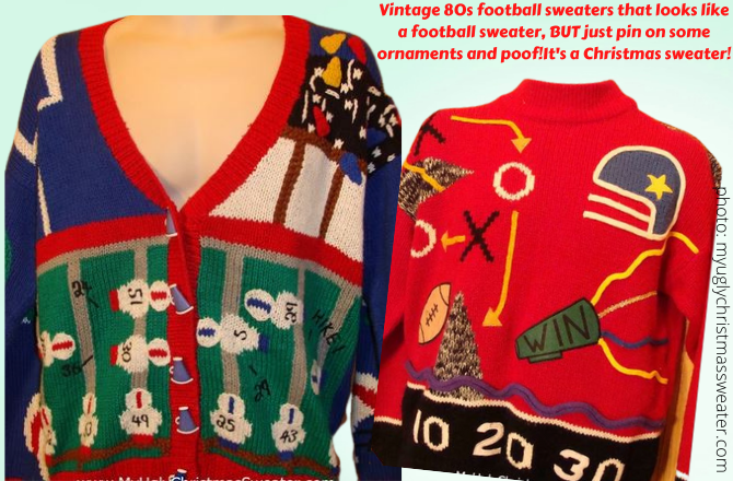 1980s vintage football sweaters