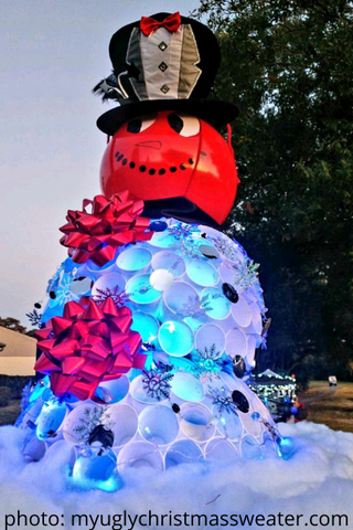 light-up-snowman-on-golf-cart