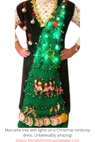 ugly christmas sweater dress with lights