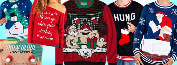 Naughty Christmas Sweaters for Men Women. Ugly Christmas Sweater Party Favorites. Tacky and Ridiculous. – Ugly Christmas Sweater