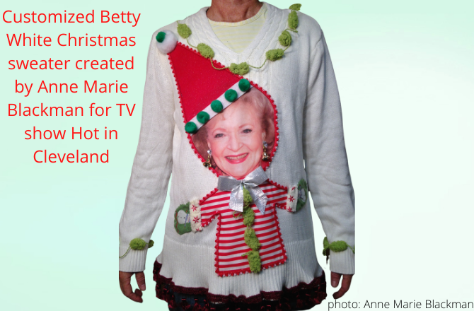 betty white ugly christmas sweater from hot in cleveland