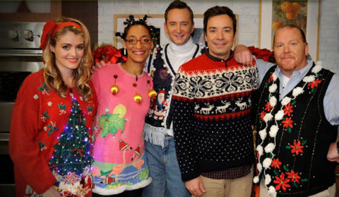 ugly christmas sweaters on the chew 