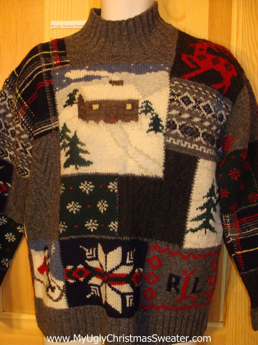 Ralph Lauren Vintage Ugly Christmas Sweater with Reindeer – My Ugly  Christmas Sweater