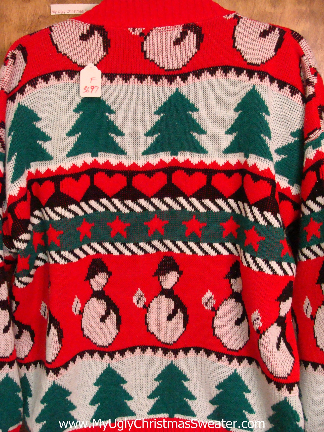 BEST 80s Ugly Christmas Sweater Cardigan XXXL 3XL – My Ugly Christmas ...