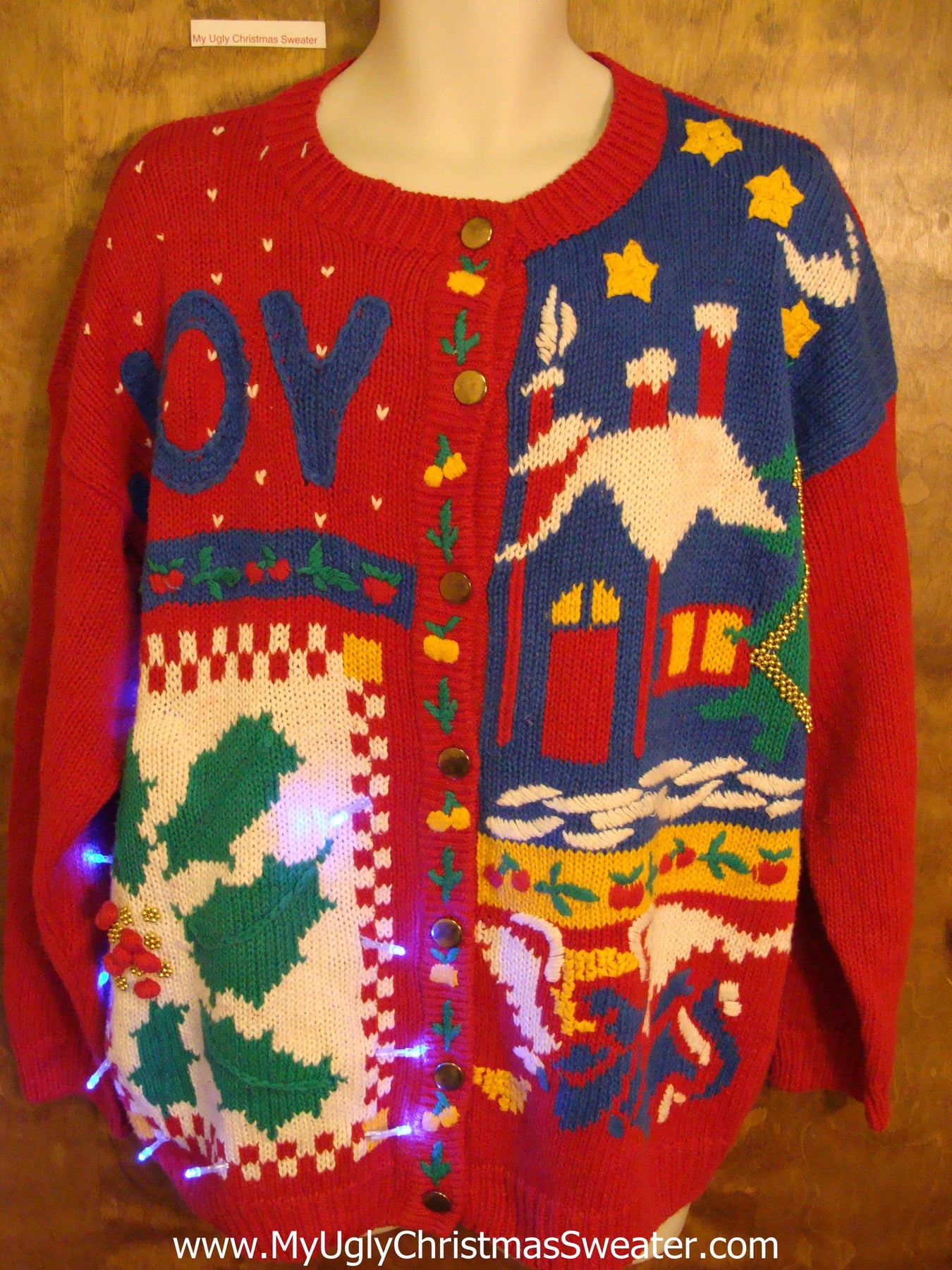 Cheesy 80s Colorful Light Up Ugly Xmas Sweater – My Ugly Christmas Sweater