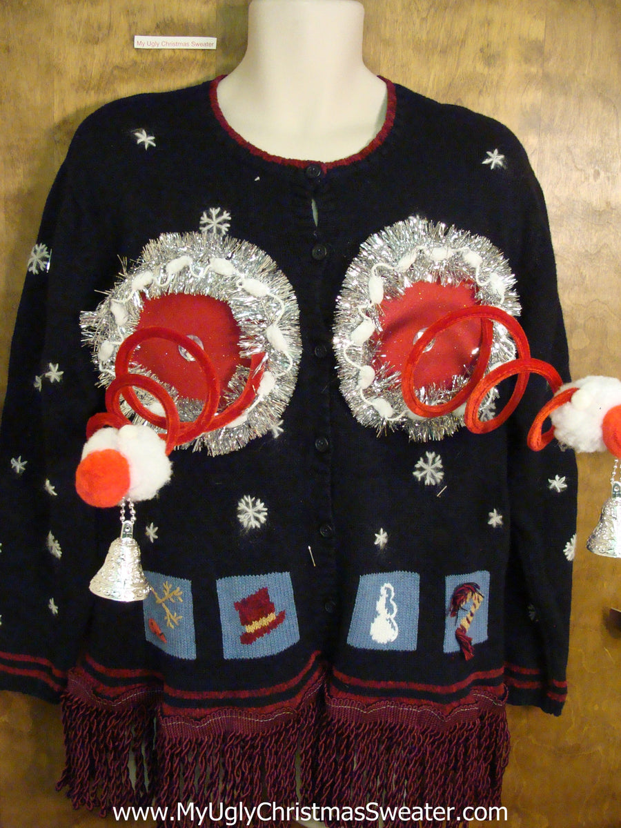 Snowmen and Snowflakes Funny Naughty Ugly Christmas Sweater – My Ugly