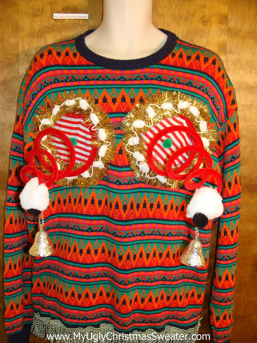 Horrible Pattern Mens 80s Ugly Christmas Jumper Naughty Sweater – My ...