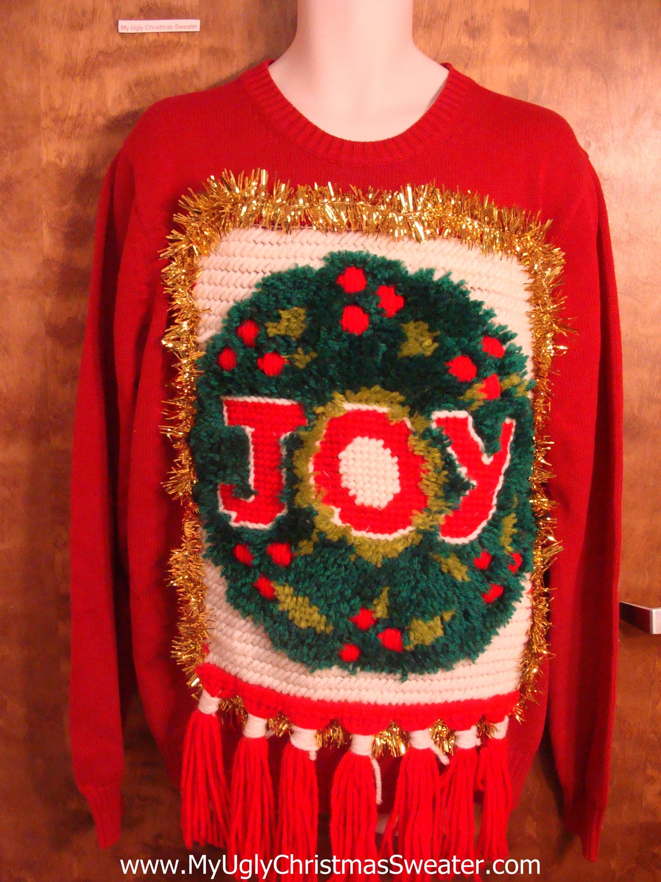 Best Ugly Christmas Sweater Ever JOY Hookrug – My Ugly Christmas Sweater