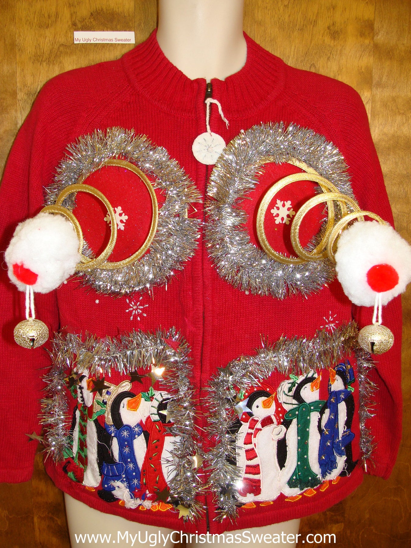 Funny Naughty Ugly Christmas Sweater Vest Springy Boobs My Ugly