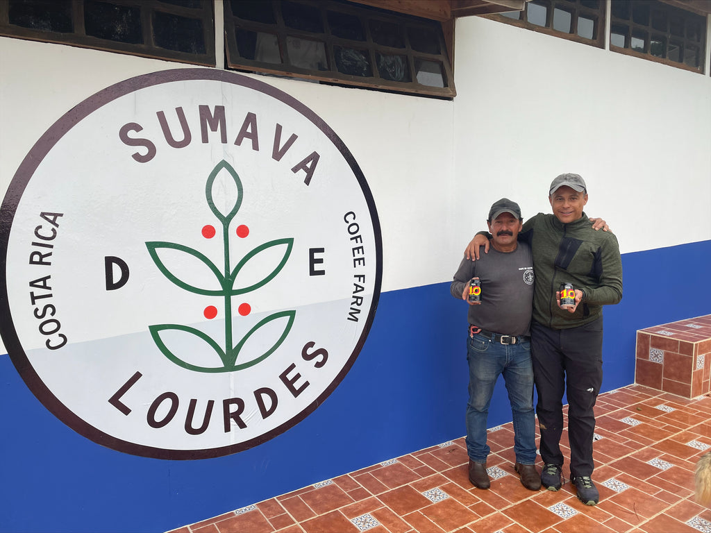 Lourdes de Sumava Francisco Mena and Team Member holding BBNo Brew By Numbers 10 Coffee Porter Sumava 