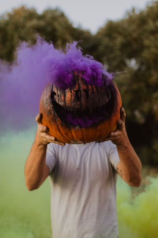 smoking pumpkin halloween 