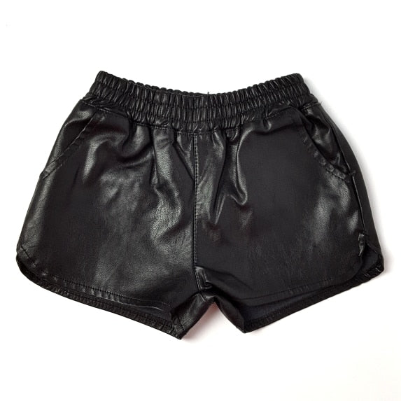 Summer New Fake Leather Baby Girls Shorts Pu Boys Short Infant Baby Shorts Autumn Children Clothes F