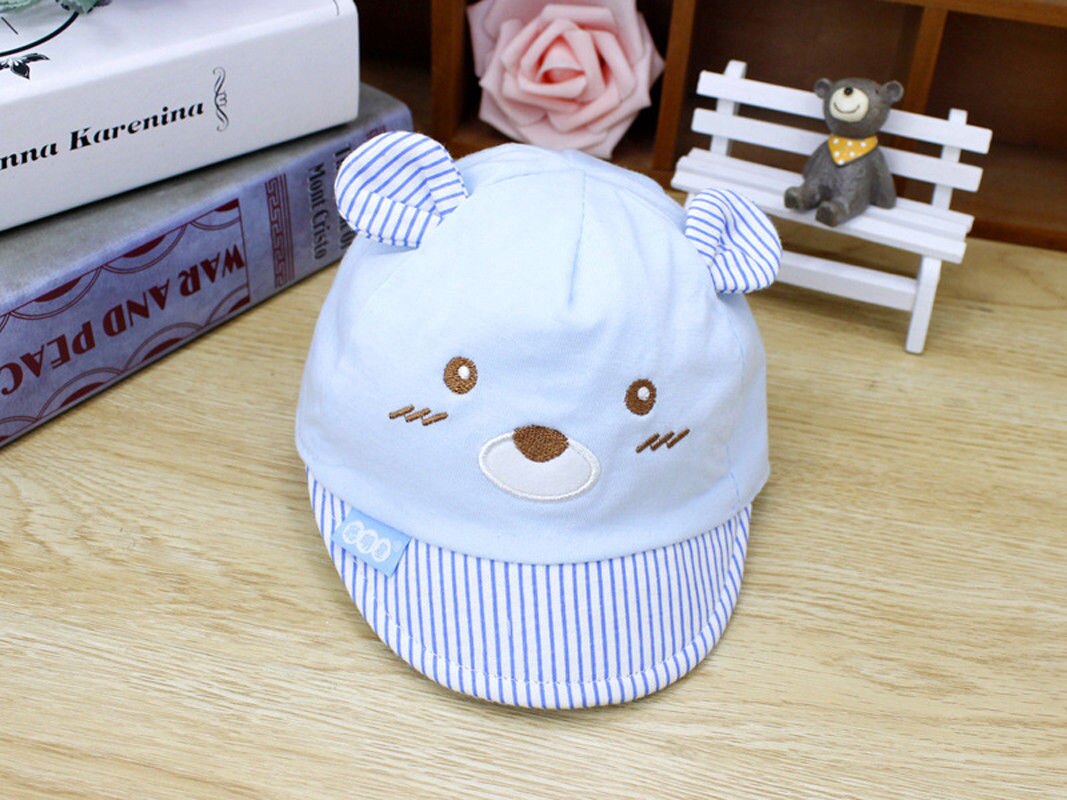 Citgeett Cute Bear Baby Newborn Caps Toddler Girl Boy Baseball Hats Sun Hat With Ear Summer Sweet