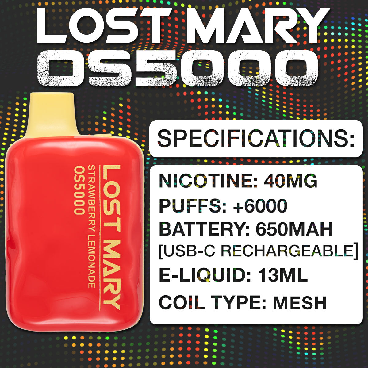 Lost Mary OS5000 Specs