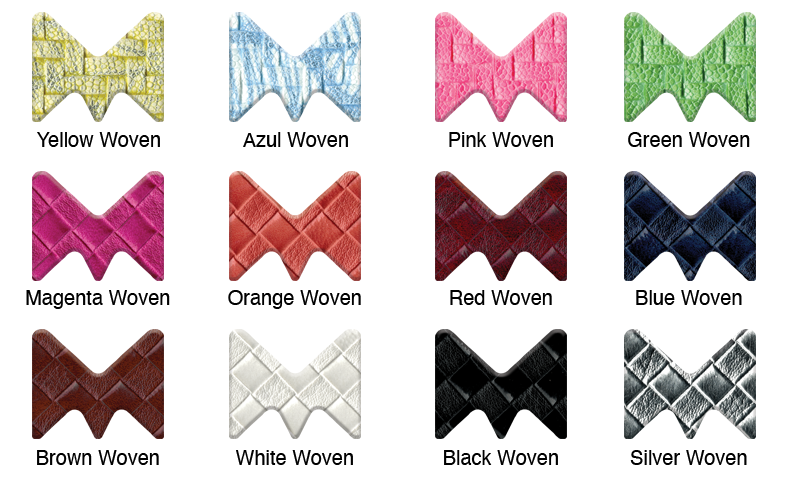 Material Swatches for each Woven style Mi-Pod Device