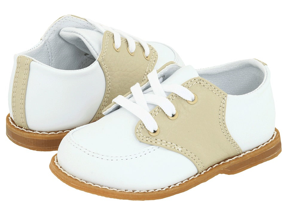 Baby Deer White/Tan Leather Saddle 