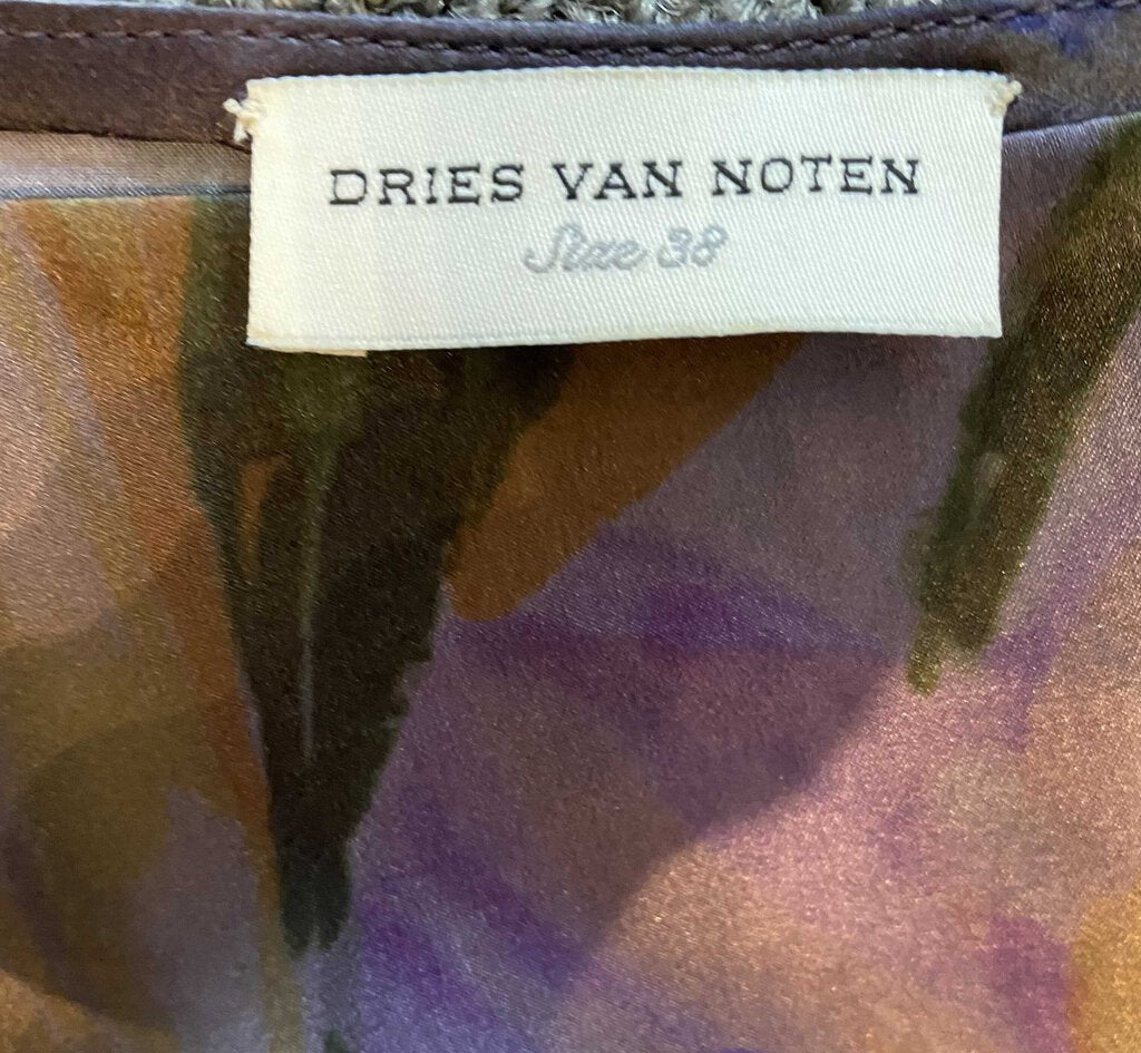 Dries Van Noten silk watercolor dress size 38/4 – Agents In Style