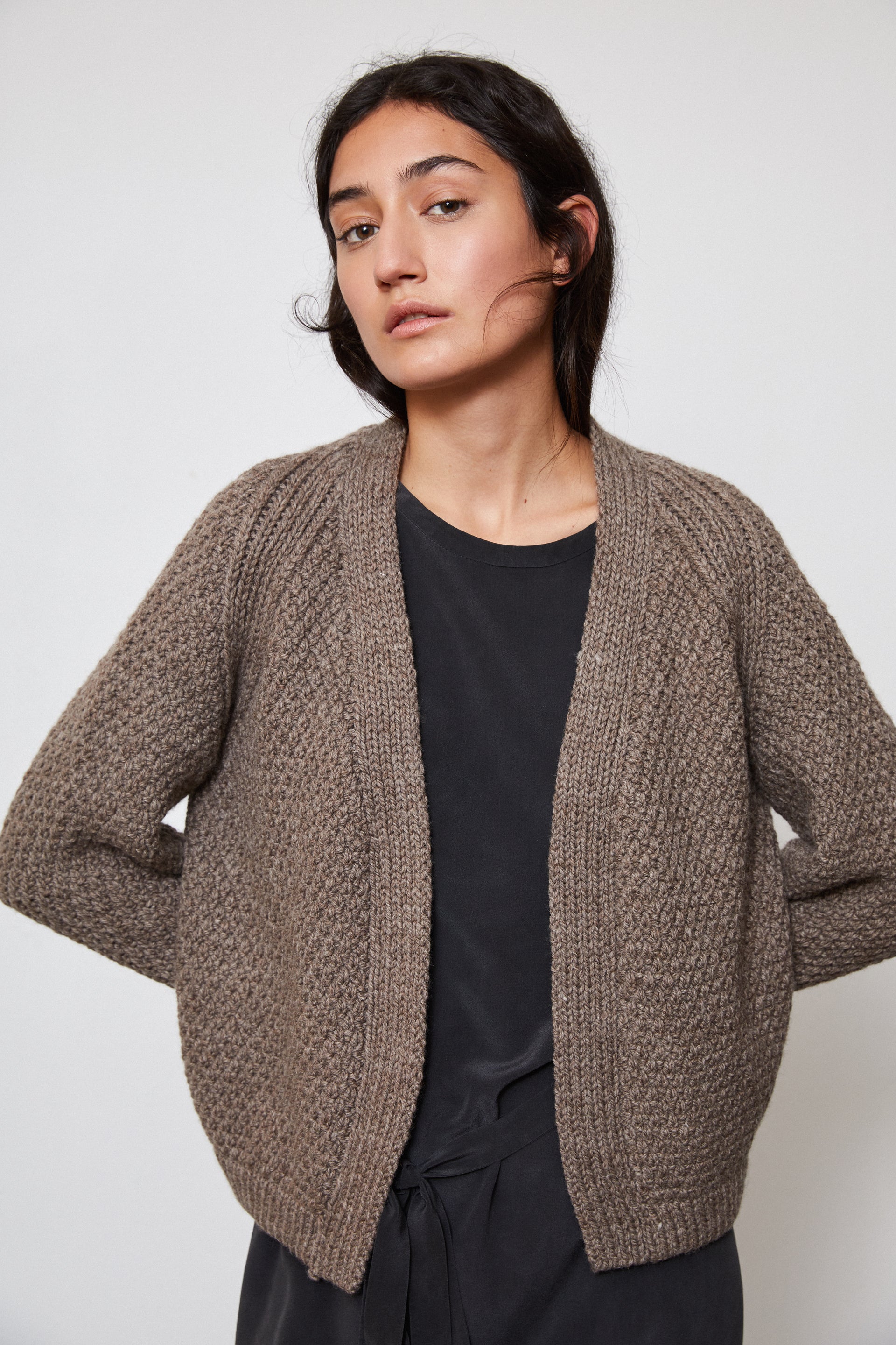 HAND KNITTED SAUCO WOOL CARDIGAN - CUB - ound