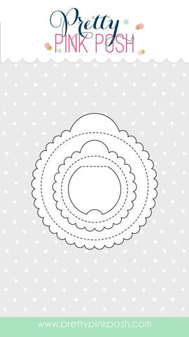 Scallop Circle Tags