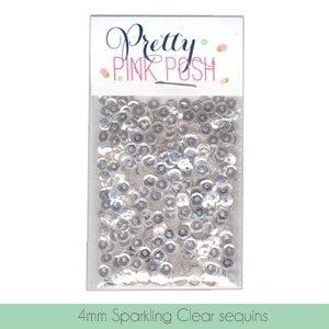 Sequins Sparkling Clear 4mm