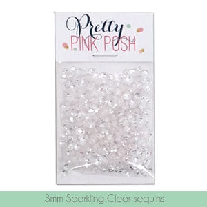 Sequins Sparkling Clear 3mm
