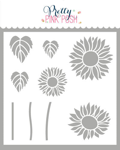 Sunflowers Stencil – Pretty Pink Posh LLC