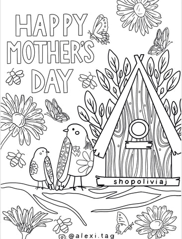 Mother's Day Coloring Page