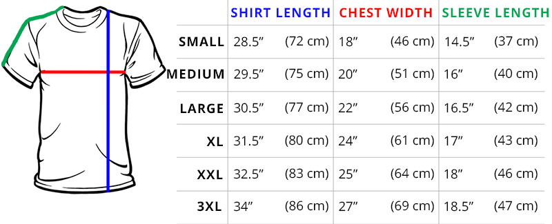 Medium Shirt Size Chart