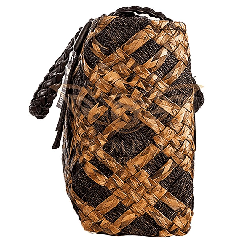 Abaca Belted Tote bag Black - Ecofriendly | Simpal Boutique