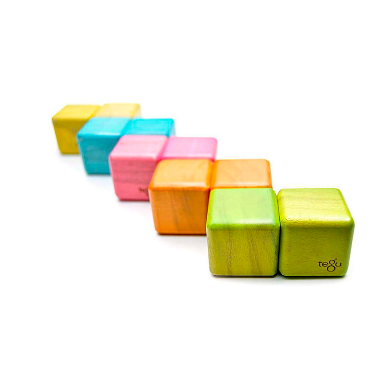 Original Pocket Pouch Magnetic Wooden Blocks 8 pieces at Tegu Toys