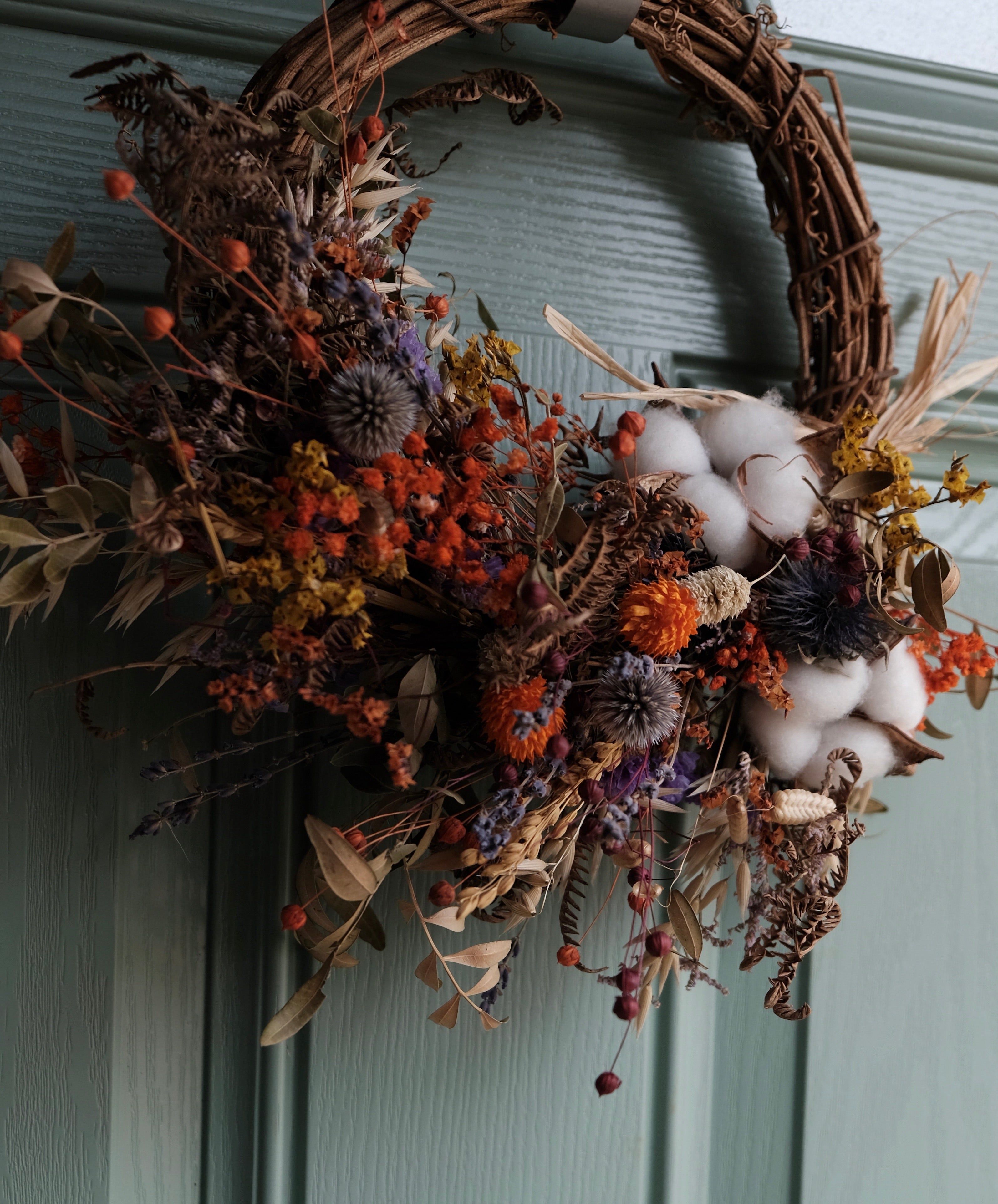 autumn themes fall wreath dried flowers half decor decorations