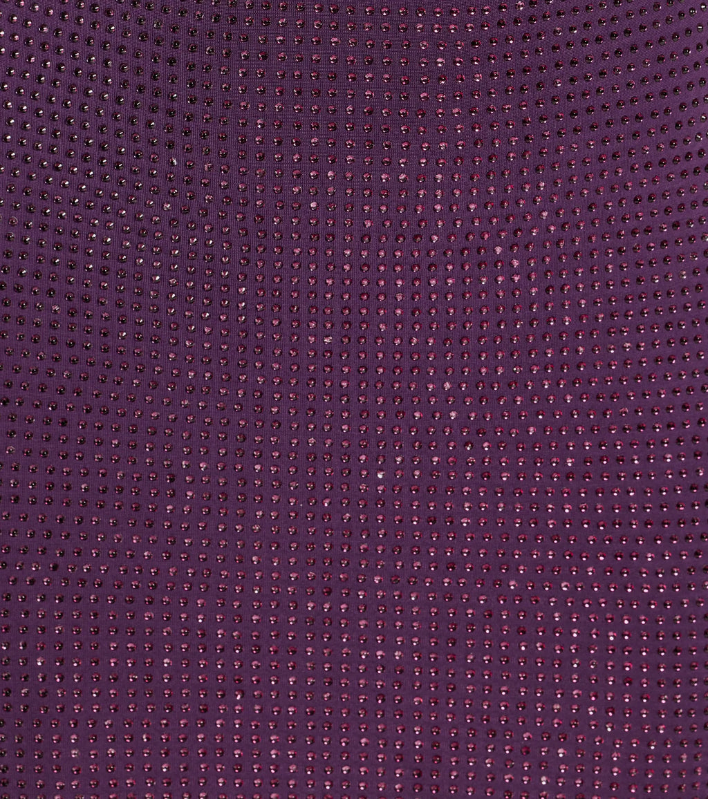 Piper Backless Bodycon Mini Dress With Rhinestones Purple Black