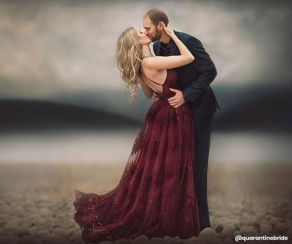 Morgan flocked velvet formal dress Black Burgundy Hunter Ivory Red Light Blue Red-1 Ivory-2 Turquoise Mauve Blue