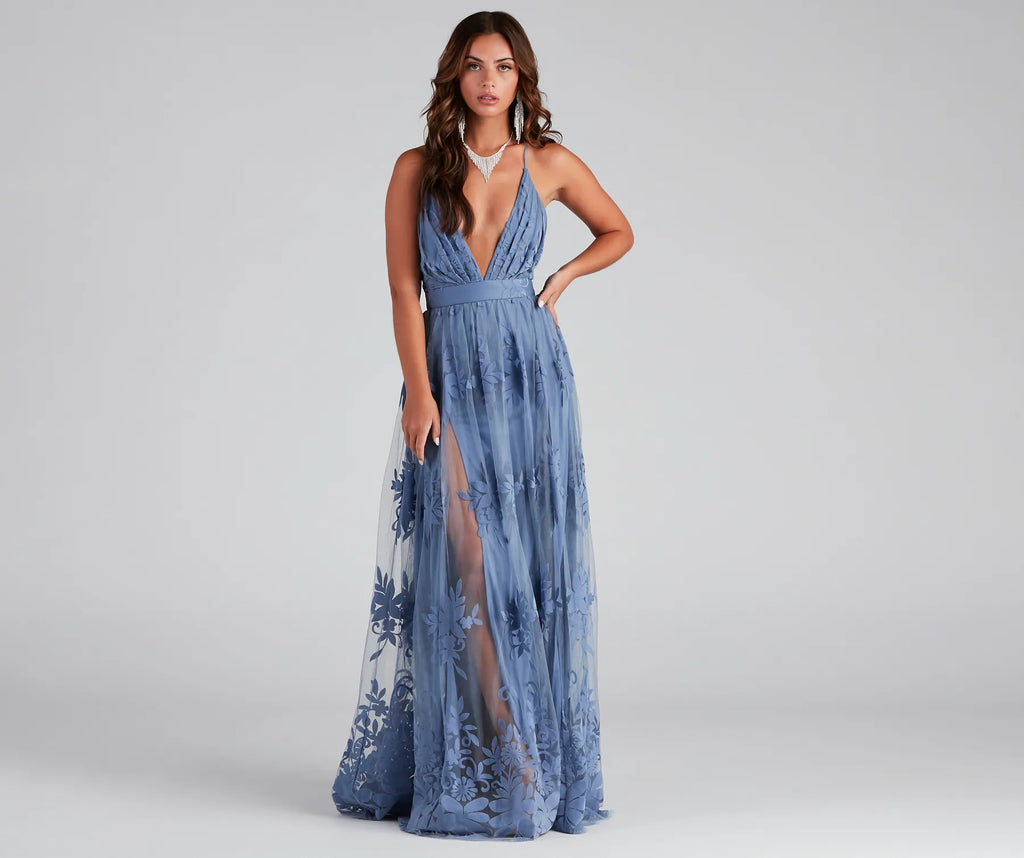 Morgan flocked velvet formal dress Black Burgundy Hunter Ivory Red Light Blue Red-1 Ivory-2 Turquoise Mauve Blue