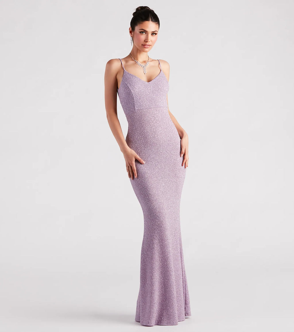 Irene Backless Sequined Formal Mermaid Dress Lavender Hunter Wine Brown Plum Hunter-2