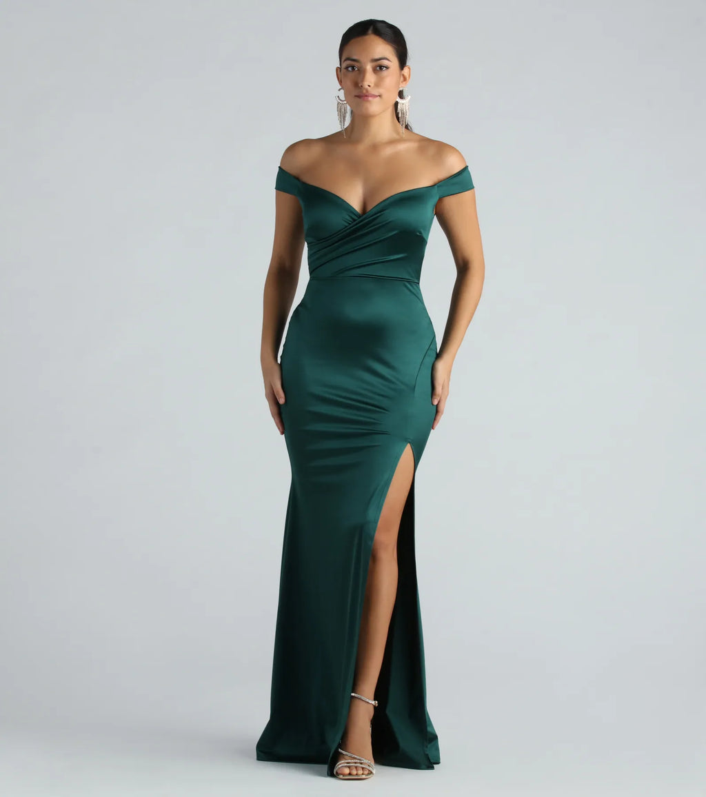 Nancy Sweetheart Satin Formal Mermaid Dress Rose Gold Hunter