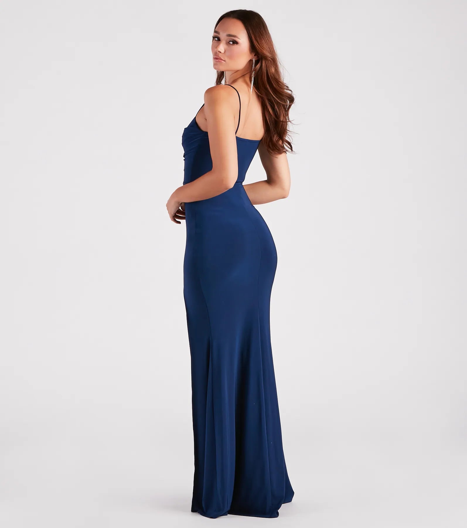 Windsor Adera Formal Sweetheart Mermaid Dress in Navy Blue