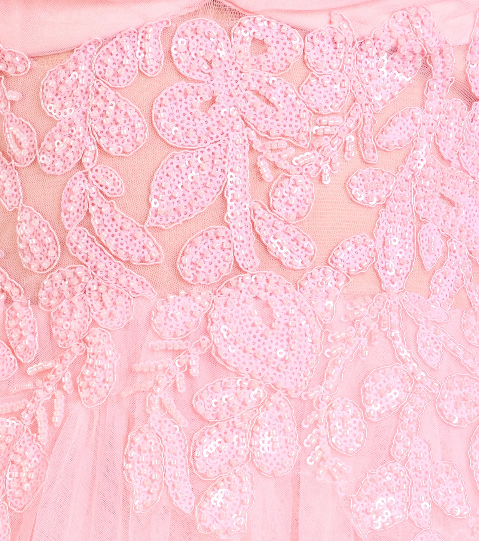 Alia Sequin Applique A-Line Tulle Formal Dress