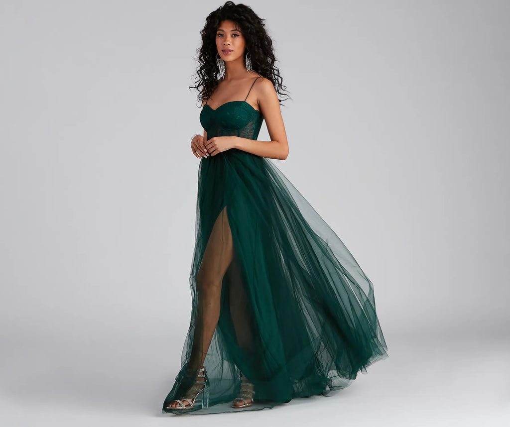 Hailey Lace Formal Strapless Dress Hunter Navy Black Light Blue