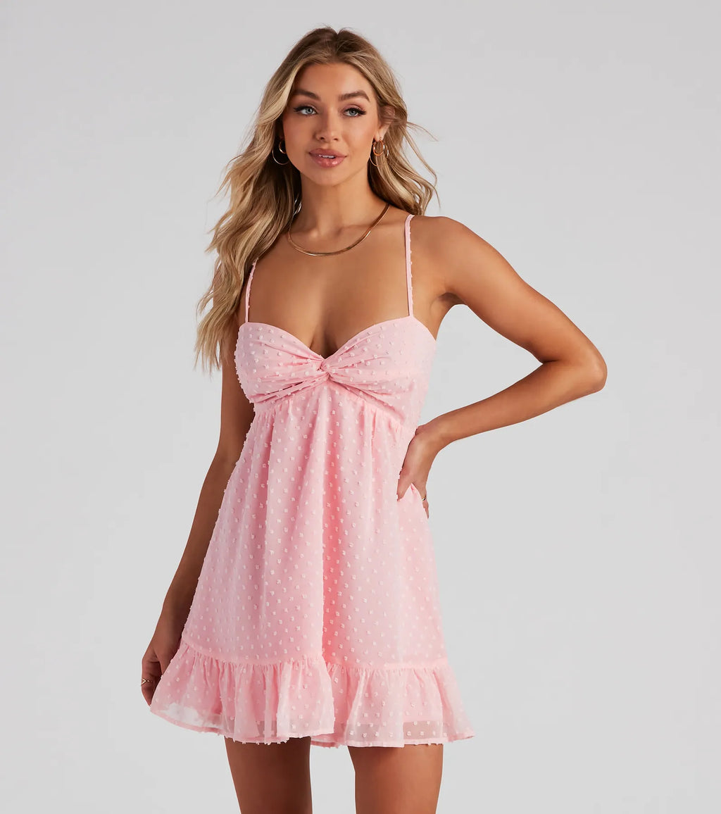 Let's have a skater dress for brunch Pink Light Blue White Blue Pink-2
