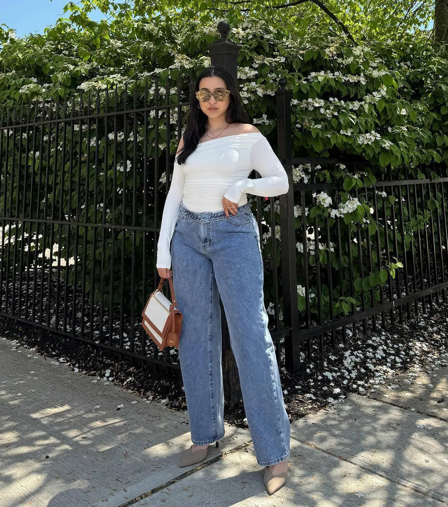 Looking Flawless Smooth Off-The-Shoulder Top in White