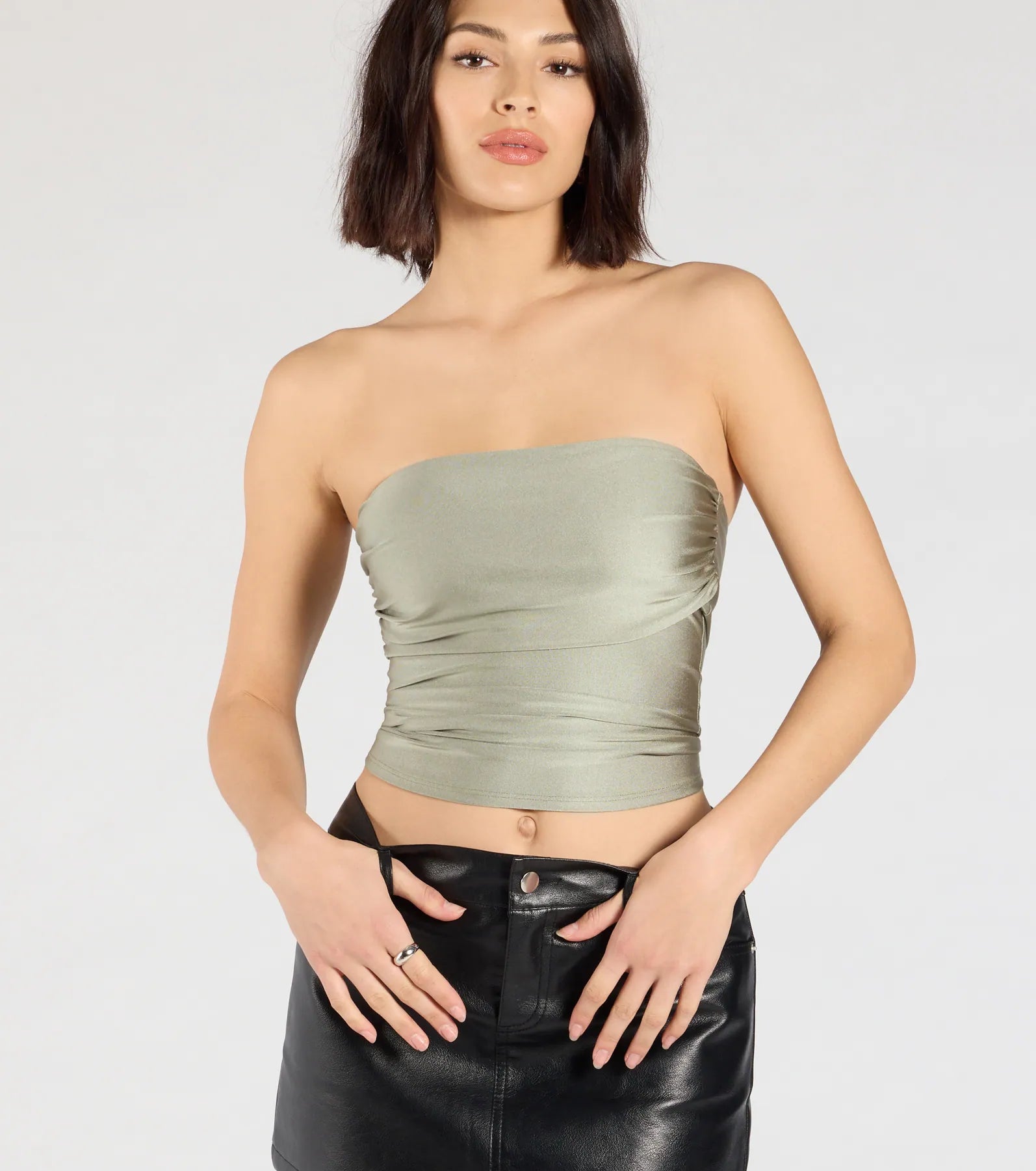 Carefree And Cute Crop Tube Top