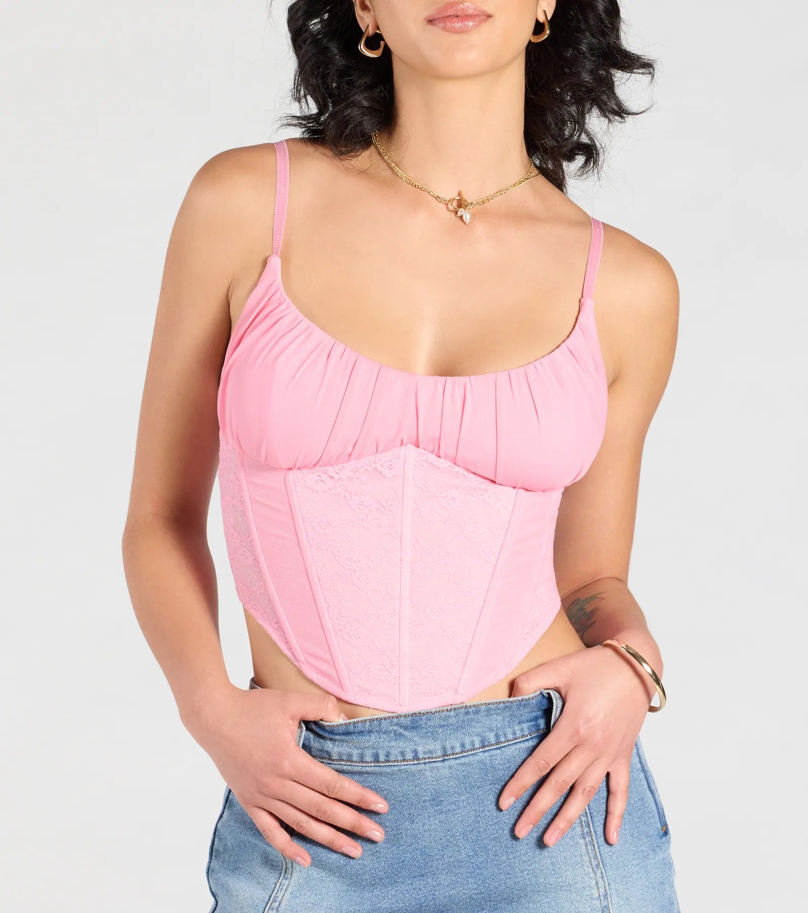 Major Impression Lace-Up Corset Top