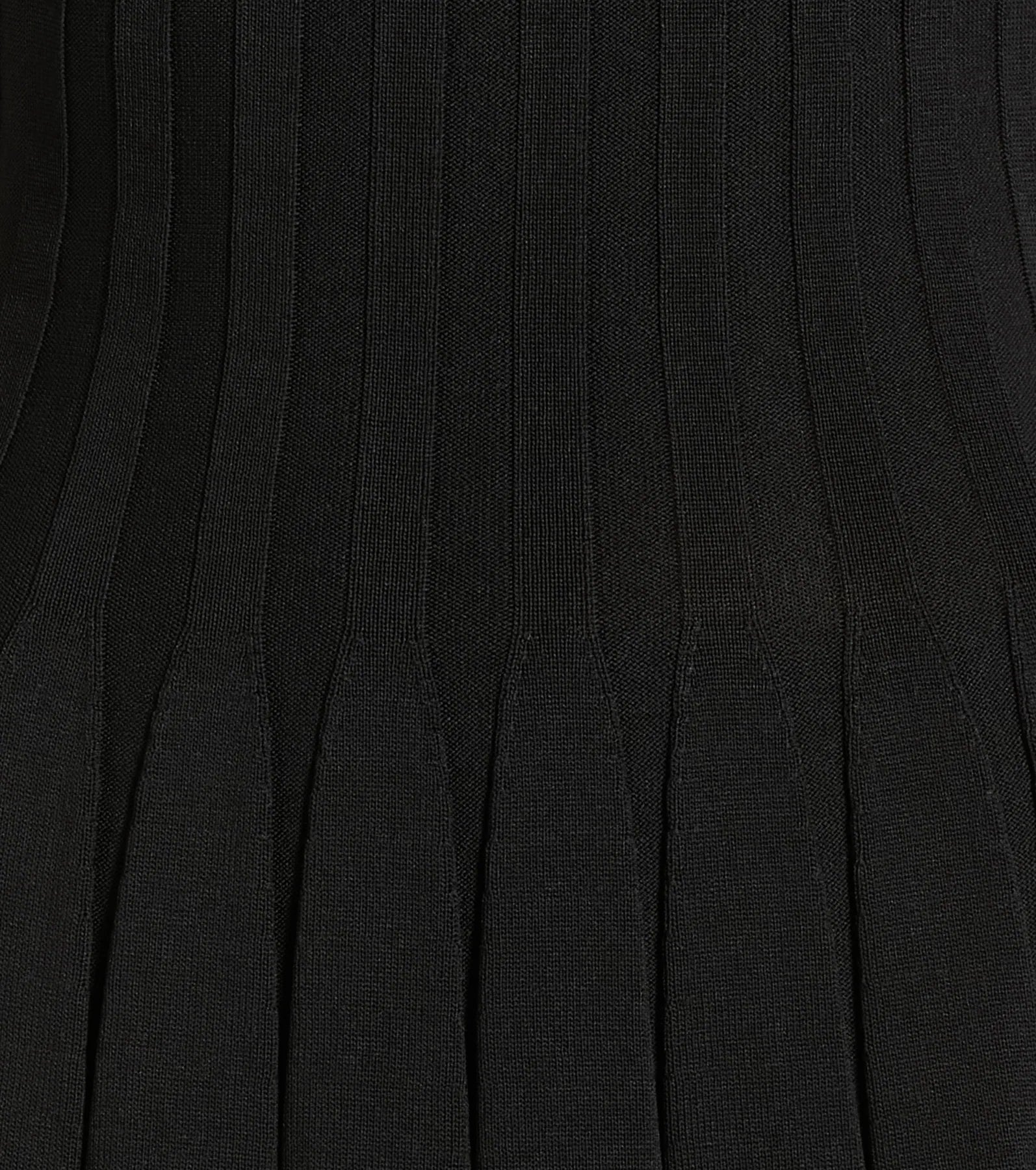 Radiant Cutie Halter Rib Knit Skater Mini Dress