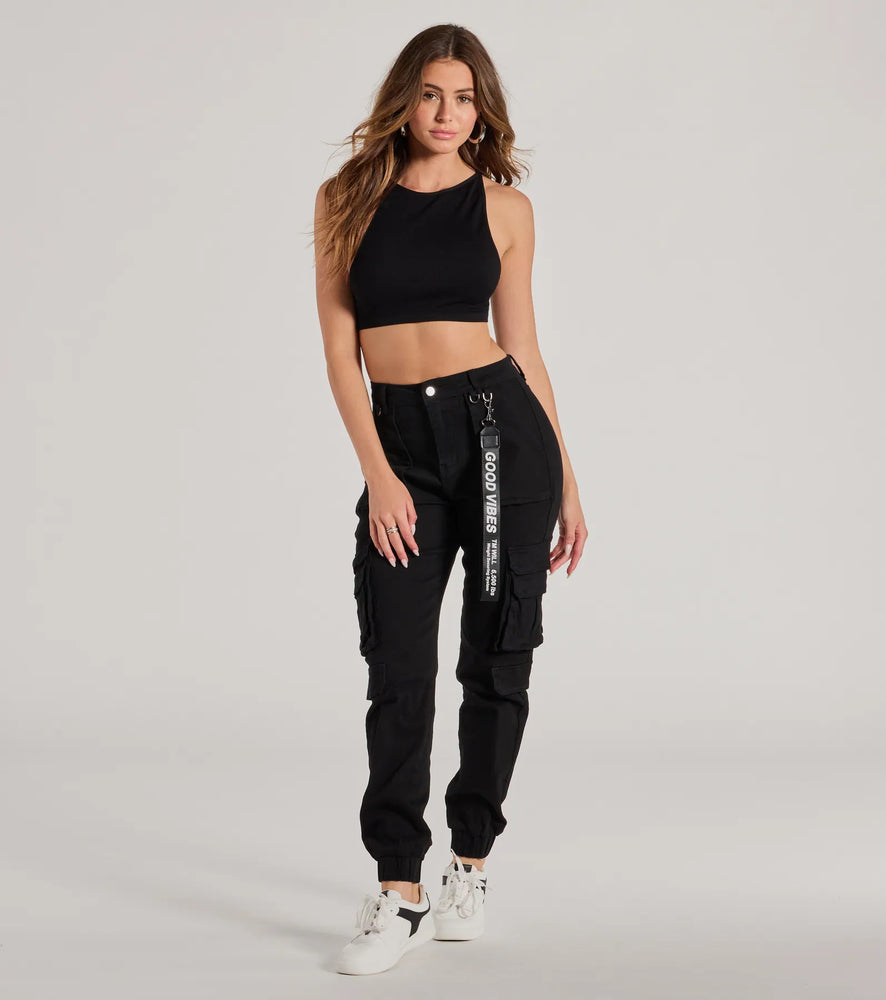 Windsor Major Cutie Cargo Joggers Pant in Black