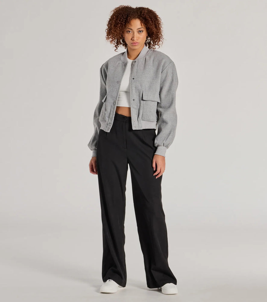 Windsor Chic City High-Rise Trouser Pants in Black