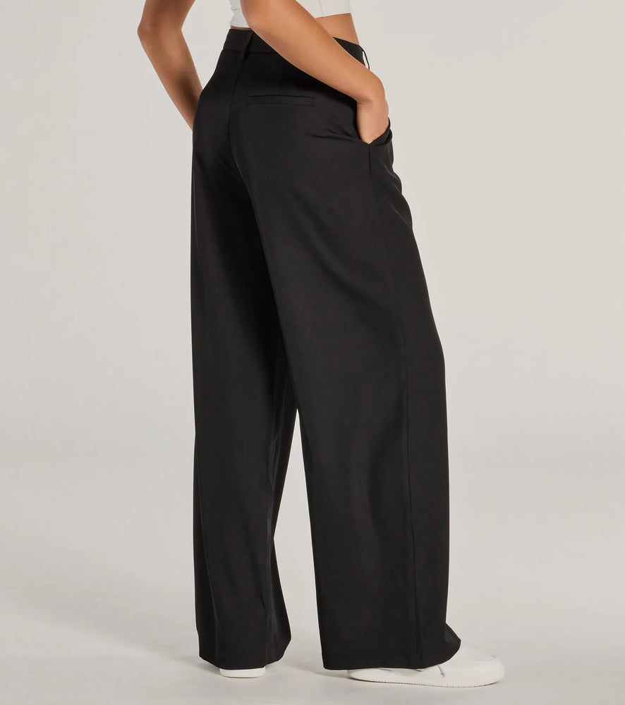 Windsor Chic City High-Rise Trouser Pants in Black