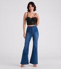 Clearance   Bri High rise Lace up Flare Jeans By Denim