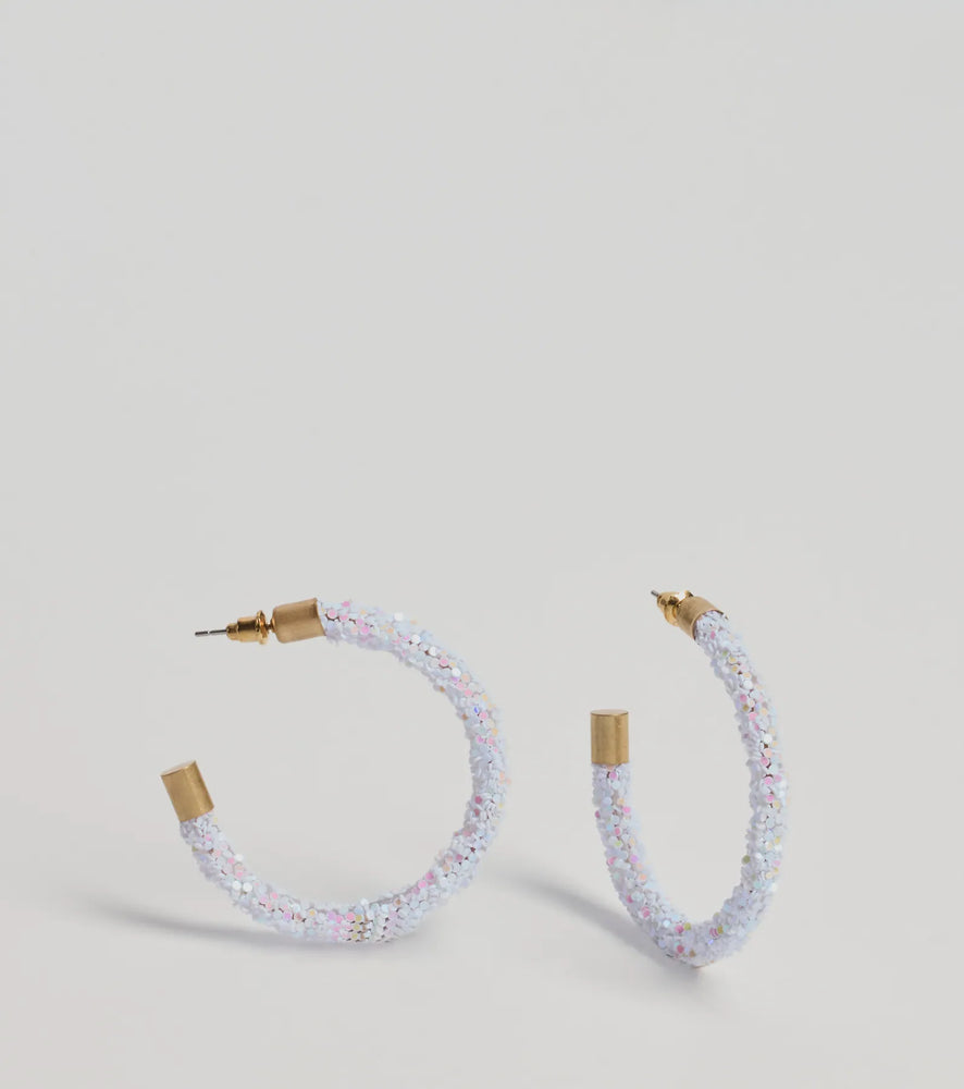 Windsor Glowing Nights Iridescent Hoop Earrings in Ab